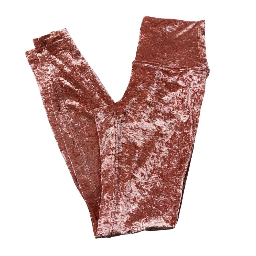 Lululemon Wunder Lounge High-Rise Tight 28" Crushed Velvet Soft Cranberry Pink - Picture 5 of 7